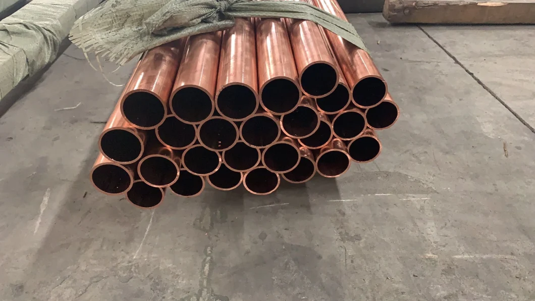 Tube nu de la chaleur C101 d'en cuivre de cuivre pur droit sans couture étiré à froid rigide de tube